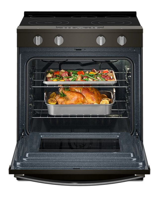 Whirlpool 30-inch Electric Smart Range with Air Cooking Technology and Steam Clean WSES4530TV