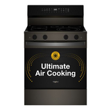 Whirlpool 30-inch Smart Electric Smart Range with Air Cooking Technology, No Preheat Air Fry, High Speed Preheat Oven, WipeClean™ Coating, and Steam/Self Clean WFES7530RV