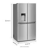 Whirlpool 36-Inch Counter Depth 4 Door Refrigerator with Ice Maker in Door WRQC7836RZ