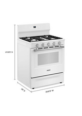 Maytag 30-Inch Wide Gas Range With Steam Clean - 5.0 cu. ft. MFGS4030RW