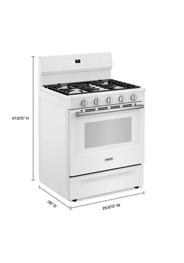 Maytag 30-Inch Wide Gas Range With Steam Clean - 5.0 cu. ft. MFGS4030RW