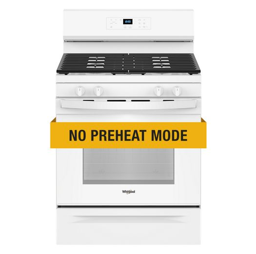 Whirlpool 30-inch Self Clean Gas Range with No Preheat Mode WFGS3530RW