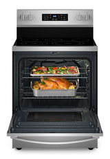 Whirlpool 30-inch Energy Star Electric Range with Air Cooking Technology, No Preheat Air Fry and Air Baking and Self Clean WFES5030RS