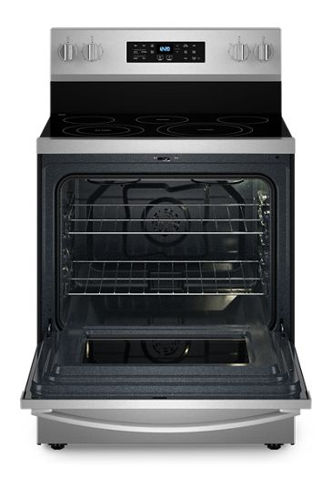 Whirlpool 30-inch Energy Star Electric Range with Air Cooking Technology, No Preheat Air Fry and Air Baking and Self Clean WFES5030RS