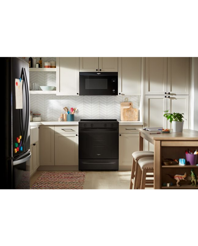 Whirlpool 30-inch Electric Smart Range with Air Cooking Technology and Steam Clean WSES4530TB