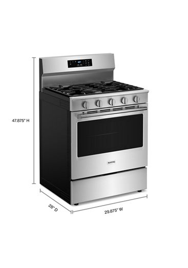 Maytag 30-Inch Wide Gas Range With Steam Clean - 5.0 cu. ft. MFGS4030RS