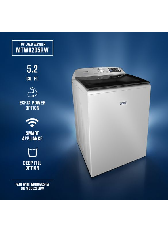 Maytag 5.2 cu. ft. Smart Top Load Washer with Extra Power MTW6205RW