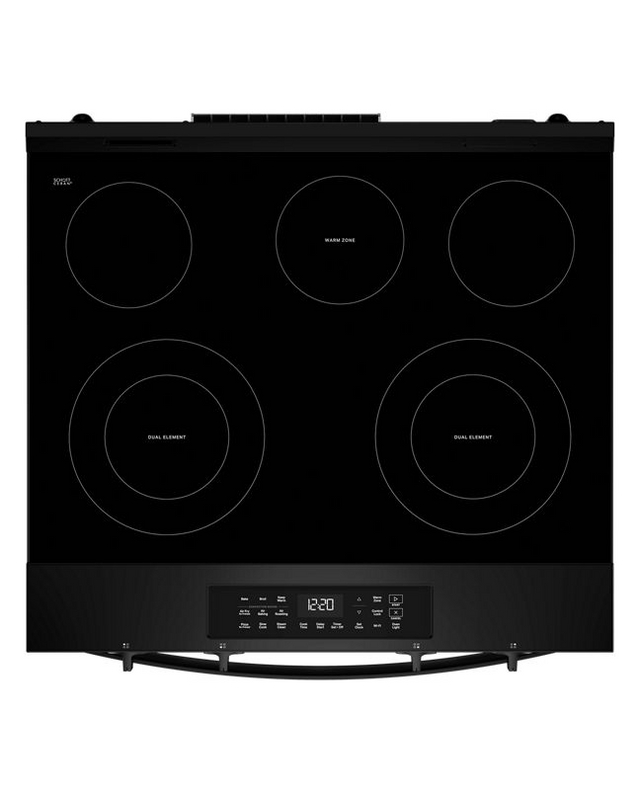 Whirlpool 30-inch Electric Smart Range with Air Cooking Technology and Steam Clean WSES4530TB