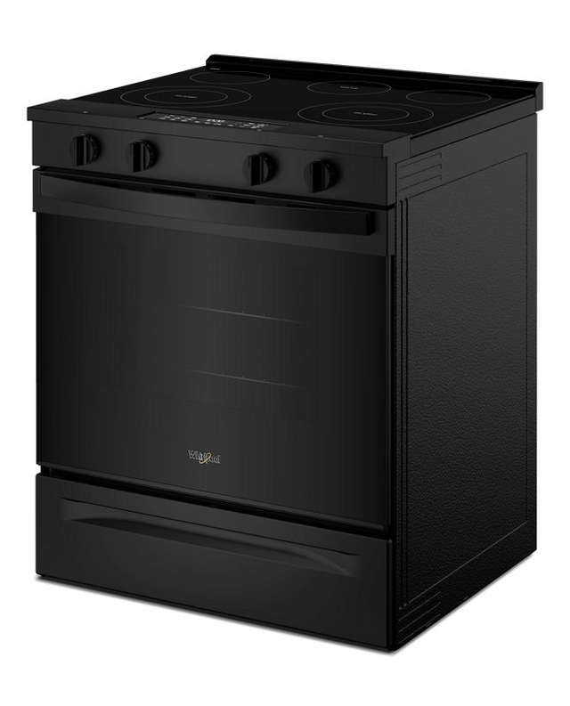 Whirlpool 30-inch Electric Smart Range with Air Cooking Technology and Steam Clean WSES4530TB