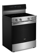 Whirlpool 30-inch Smart Electric Smart Range with Air Cooking Technology, No Preheat Air Fry, High Speed Preheat Oven, WipeClean™ Coating, and Steam/Self Clean WFES7530RZ