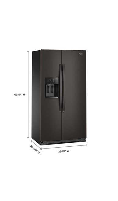 Whirlpool 36-inch Wide Side-by-Side Refrigerator - 21 cu. ft. WRSC5536RV