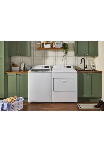 4.3 Cu. Ft. Whirlpool® Top Load Impeller Washer with Quick Wash Cycle and Soft Close Glass Lid WTW4300SW