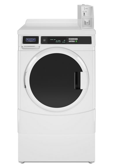 Whirlpool 27" Commercial Gas Front-Load Dryer Featuring Factory-Installed Coin Drop with Coin Box CGD9150GW