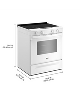 Whirlpool 30-inch Electric Smart Range with Air Cooking Technology and Steam Clean WSES4530TW