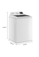 4.3 Cu. Ft. Whirlpool® Top Load Impeller Washer with Quick Wash Cycle and Soft Close Glass Lid WTW4300SW