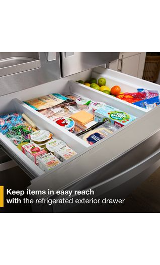 Whirlpool® 36-Inch Wide French Door Bottom Mount Refrigerator WRMF3636RW