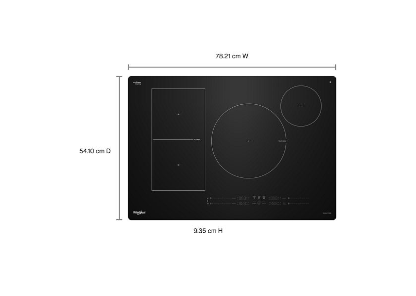 Whirlpool 30" Intelligent Induction Cooktop with Temp Cook™ Technology and WipeClean™ Coating WCIT7530SB