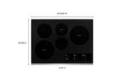 Whirlpool 30-inch Electric Ceramic Glass Cooktop with Two Dual Radiant Elements WCE97US0KS