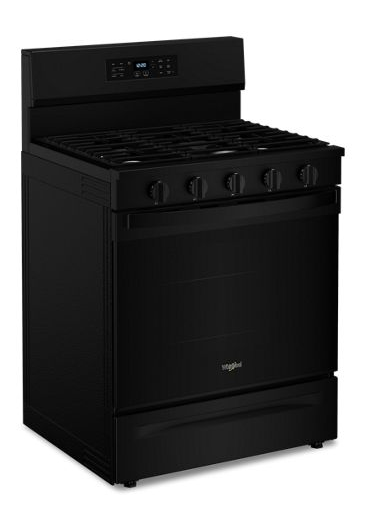 Whirlpool 30-inch Gas Range with Air Cooking Technology, No Preheat Air Fry and Air Baking and Self Clean WFGS5030RB