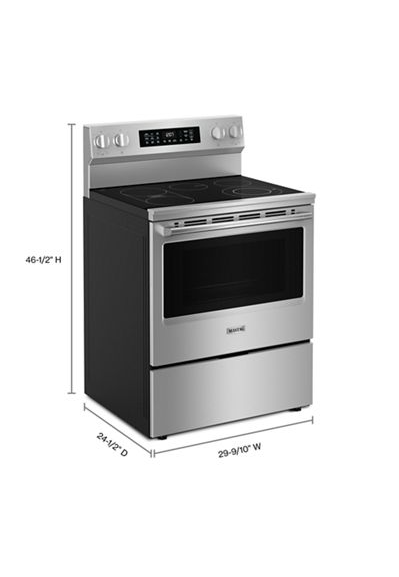 Maytag 30-Inch Wide Electric Range With Grill Mode and No Preheat Air Fry - 5.3 cu. ft. MFES7030SZ