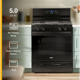 Whirlpool 30-inch Self Clean Gas Range with No Preheat Mode WFGS3530RB