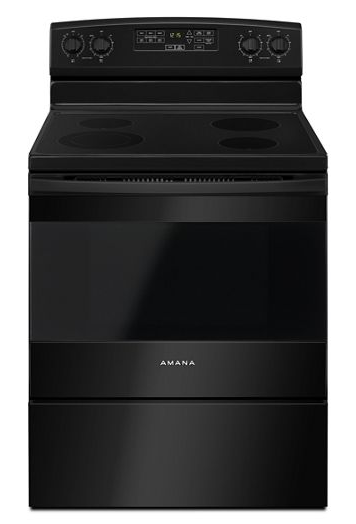 Amana 30-inch Electric Range with Extra-Large Oven Window AER6603SFB