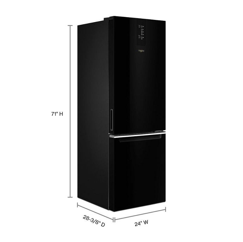 Whirlpool 24-inch Wide Bottom-Freezer Refrigerator - 12.7 cu. ft. WRB533CZJB
