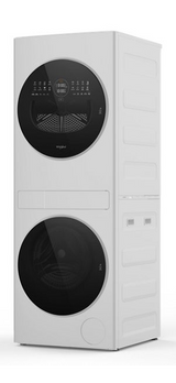 Whirlpool Compact ENERGY STAR® Ventless Heat Pump Laundry Tower with 2.7-cu ft Washer and Electric 4.3-cu ft Dryer WFH5424SW