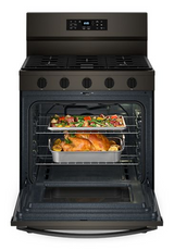 Whirlpool 30-inch Gas Range with Air Cooking Technology, No Preheat Air Fry and Air Baking and Self Clean WFGS5030RV