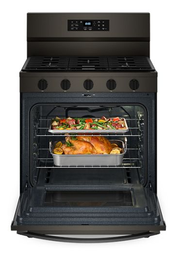 Whirlpool 30-inch Gas Range with Air Cooking Technology, No Preheat Air Fry and Air Baking and Self Clean WFGS5030RV