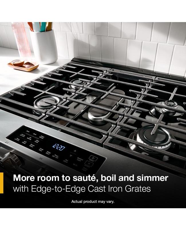 Whirlpool 30-inch Gas Range with No Preheat and Slow Cook Modes WSGS3330TS