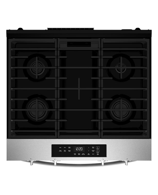 Whirlpool 30-inch Gas Range with No Preheat and Slow Cook Modes WSGS3330TS