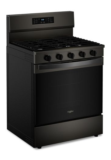 Whirlpool 30-inch Gas Range with Air Cooking Technology, No Preheat Air Fry and Air Baking and Self Clean WFGS5030RV