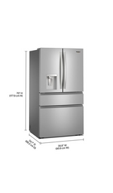 Whirlpool® 29 Cu. Ft. Family-Sized Capacity French Door Refrigerator with Flexible Temperature Drawer WRMF3636SZ