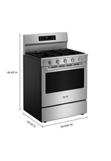 Maytag 30-Inch Wide Freestanding Gas Range with Grill Mode and No Preheat Air Fry - 5.0 Cu. Ft. MFGS7030SZ
