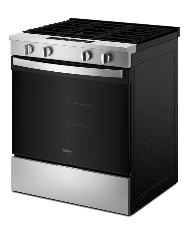 Whirlpool 30-inch Gas Range with No Preheat and Slow Cook Modes WSGS3330TS