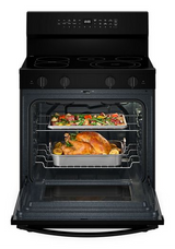 Whirlpool 30-inch Smart Electric Smart Range with Air Cooking Technology, No Preheat Air Fry, High Speed Preheat Oven, WipeClean™ Coating, and Steam/Self Clean WFES7530RB