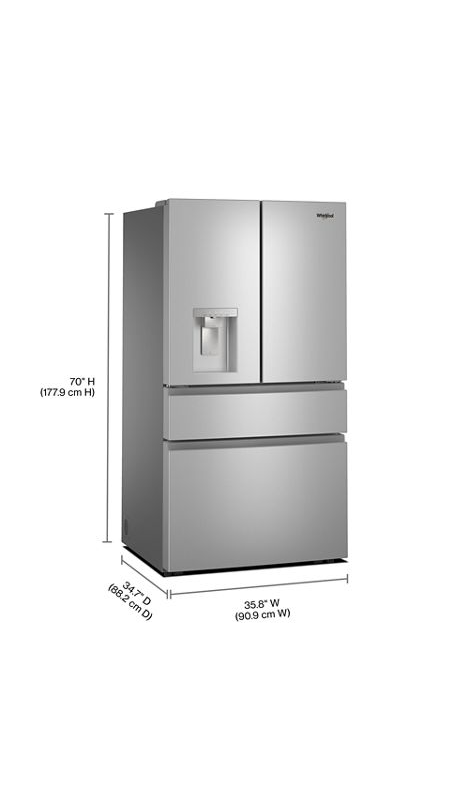 Whirlpool® 29 Cu. Ft. Family-Sized Capacity French Door Refrigerator with Flexible Temperature Drawer WRMF3536SZ