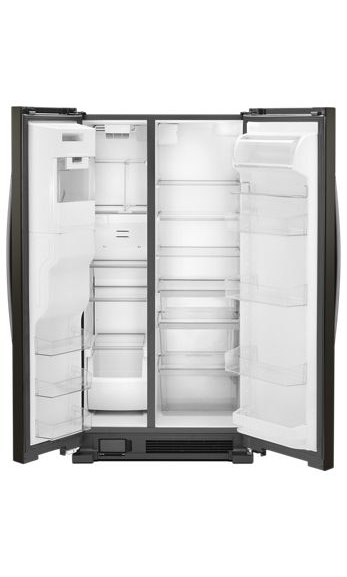 Whirlpool 36-inch Wide Side-by-Side Refrigerator - 25 cu. ft. WRS555SIHV-Black Stainless