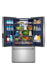 Maytag® 31 Cu. Ft. XL Capacity French Door Bottom Mount Refrigerator with Ice + Water MRFF4336TZ