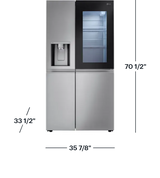 LG 27 cu. ft. Smart Side-By-Side InstaView® Door-in-Door® Refrigerator with Craft Ice™ LRSVS2706S