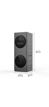 Whirlpool Compact ENERGY STAR® Ventless Heat Pump Laundry Tower with 2.7-cu ft Washer and Electric 4.3-cu ft Dryer WFH5424SJ