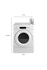 Whirlpool 27" Commercial Electric Front-Load Dryer Featuring Factory-Installed Coin Drop with Coin Box CED9150GW
