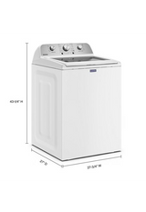 Maytag 4.7 Top Load Washer, With Agitator, Glass Lid MTW5205TW