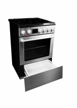 Danby 24-in TruAirFry Smooth top Slide-in Electric Range in Stainless Steel DRCA240BSSC