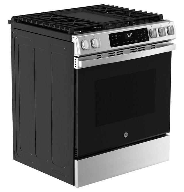 GE® 30" Slide-In Front-Control Gas Range GGS500PVSS