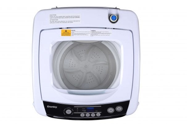 Danby Compact 0.9 Cubic Foot Top Load Washing Machine For Apartment - White DWM030WDB-6