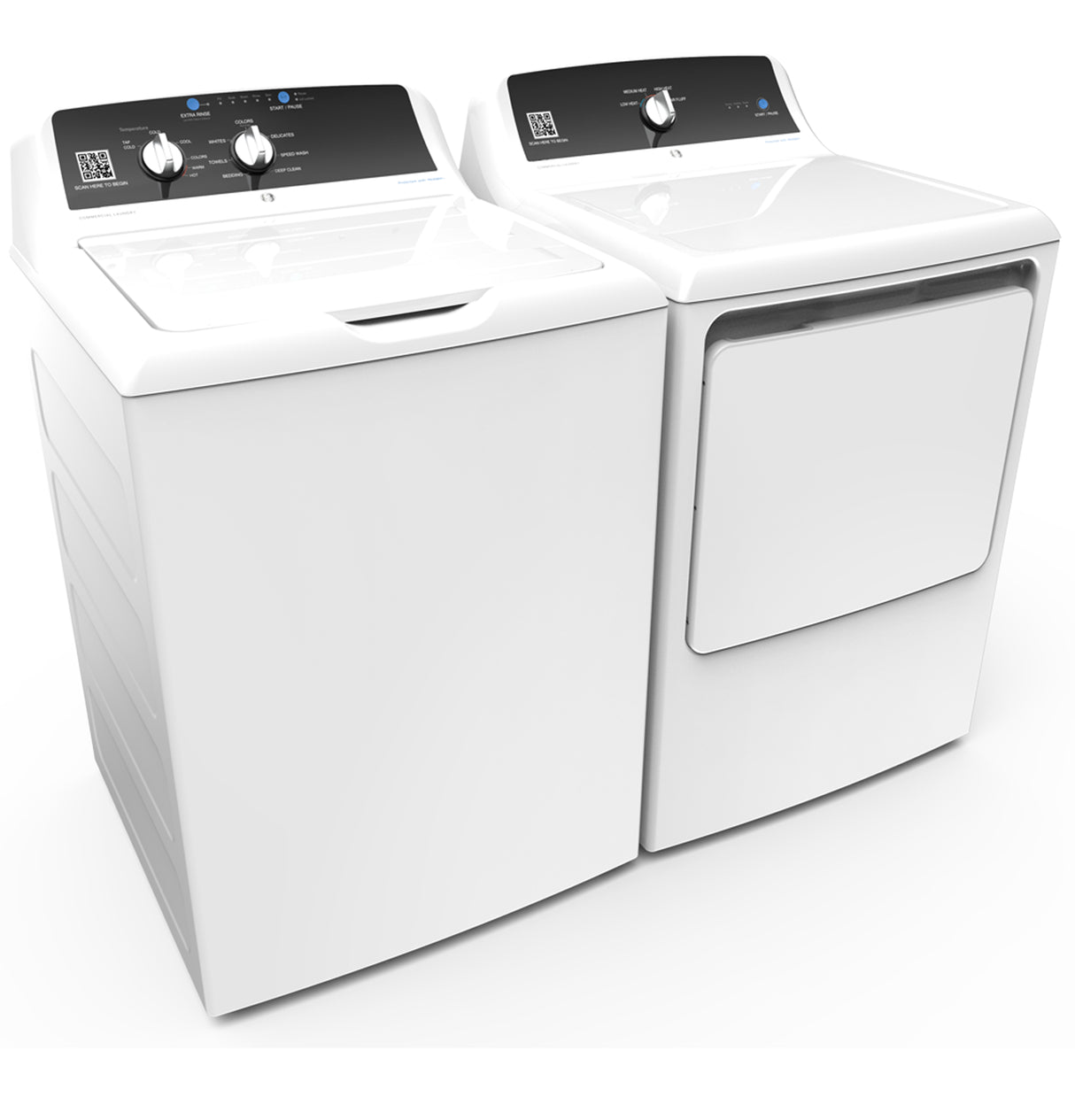 GE® 7.4 cu. ft. Capacity aluminized alloy drum Commercial Electric Dryer with Sensor Dry, Built-In App Payment System SITE WIFI REQUIRED VTD52EASRWB