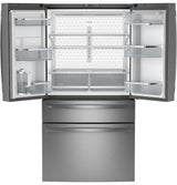 GE Profile Series ENERGY STAR 28.7 Cu. Ft. Smart Fingerprint Resistant 4-Door French-Door Refrigerator With Dual-Dispense AutoFill Pitcher PGE29BYTFS