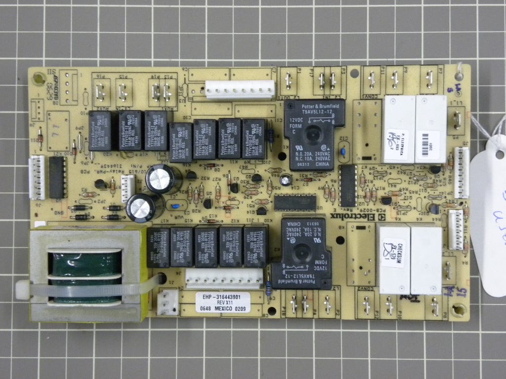Electrolux Double Oven Dual Oven Relay Board 316443901
